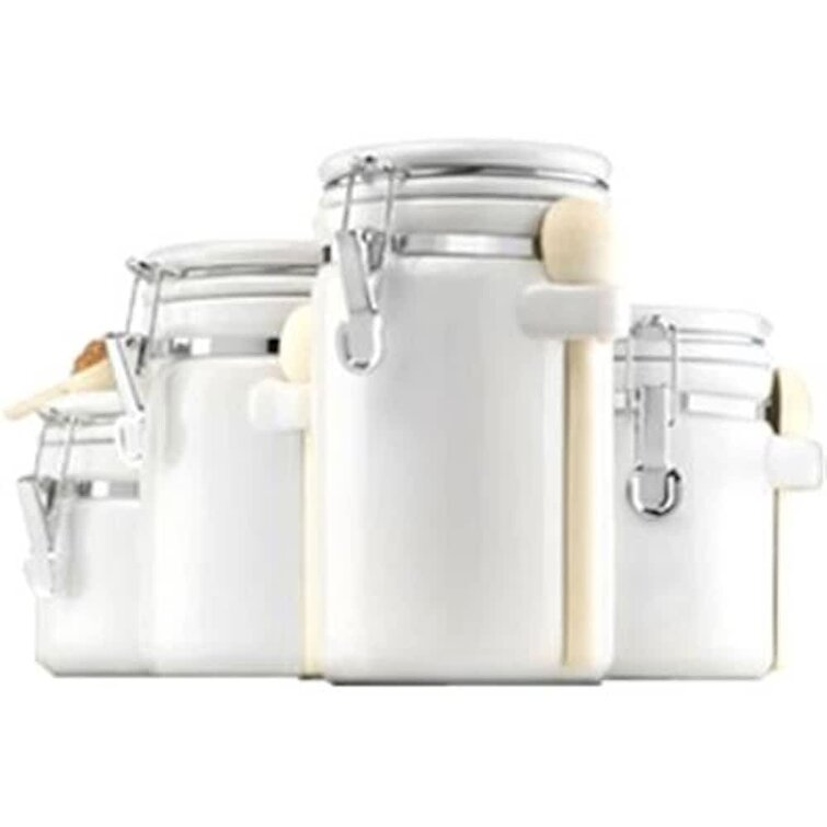 Latitude Run Ceramic 4 Piece Kitchen Canister Set Wayfair   Ceramic 4 Piece Kitchen Canister Set 